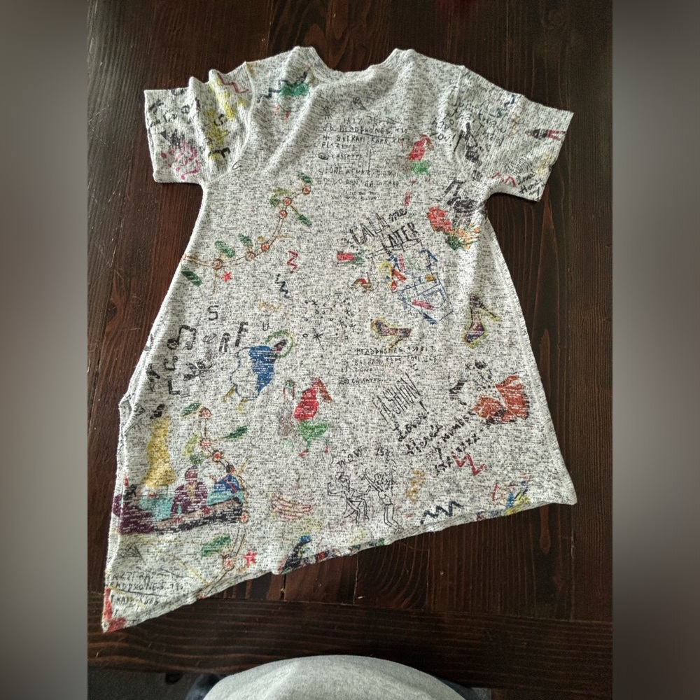 Inoah‎ | Wearable Art | Asymmetrical Tunic | Drawing | Music | Fashion | Small - Picture 5 of 8